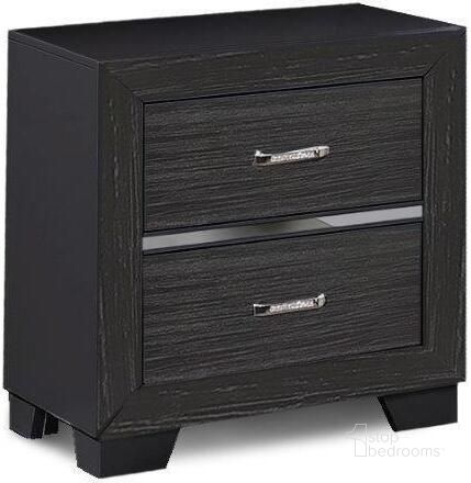The appearance of Abrie Nightstand In Charcoal designed by US Tamex in the modern / contemporary interior design. This charcoal piece of furniture  was selected by 1StopBedrooms from Abrie Collection to add a touch of cosiness and style into your home. Sku: 52578-NS. Material: Wood. Product Type: Nightstand. Image1