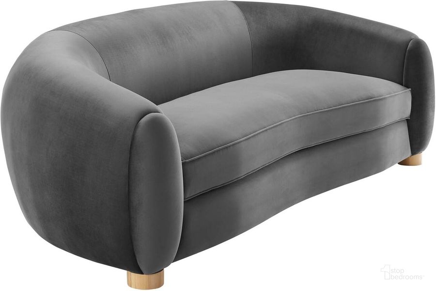 The appearance of Abundant Performance Velvet Sofa EEI-4970-CHA designed by Modway in the modern / contemporary interior design. This charcoal piece of furniture  was selected by 1StopBedrooms from Abundant Collection to add a touch of cosiness and style into your home. Sku: EEI-4970-CHA. Material: Wood. Product Type: Sofa. Image1