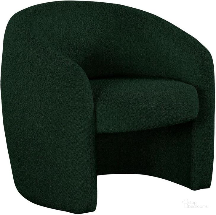 The appearance of Acadia Green Boucle Fabric Accent Chair designed by Meridian in the modern / contemporary interior design. This green piece of furniture  was selected by 1StopBedrooms from Acadia Collection to add a touch of cosiness and style into your home. Sku: 543Green. Material: Fabric. Product Type: Accent Chair. Image1
