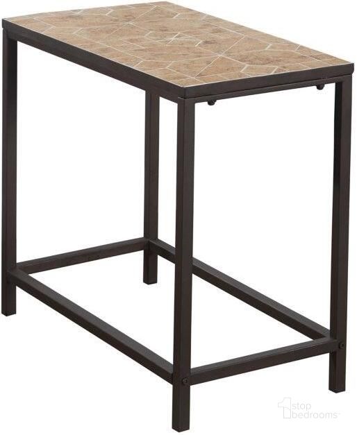 The appearance of Accent Table In Terracotta Tile Top With Ha Mmered Brown I 3163 designed by Monarch Specialties in the transitional interior design. This brown piece of furniture  was selected by 1StopBedrooms from  to add a touch of cosiness and style into your home. Sku: I 3163. Material: Metal. Product Type: Accent Table. Image1