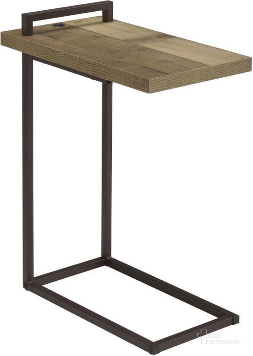 The appearance of Accent Table w/ Usb Port designed by Coaster in the modern / contemporary interior design. This weathered pine piece of furniture  was selected by 1StopBedrooms from  to add a touch of cosiness and style into your home. Sku: 931126. Material: Metal. Product Type: Accent Table. Image1