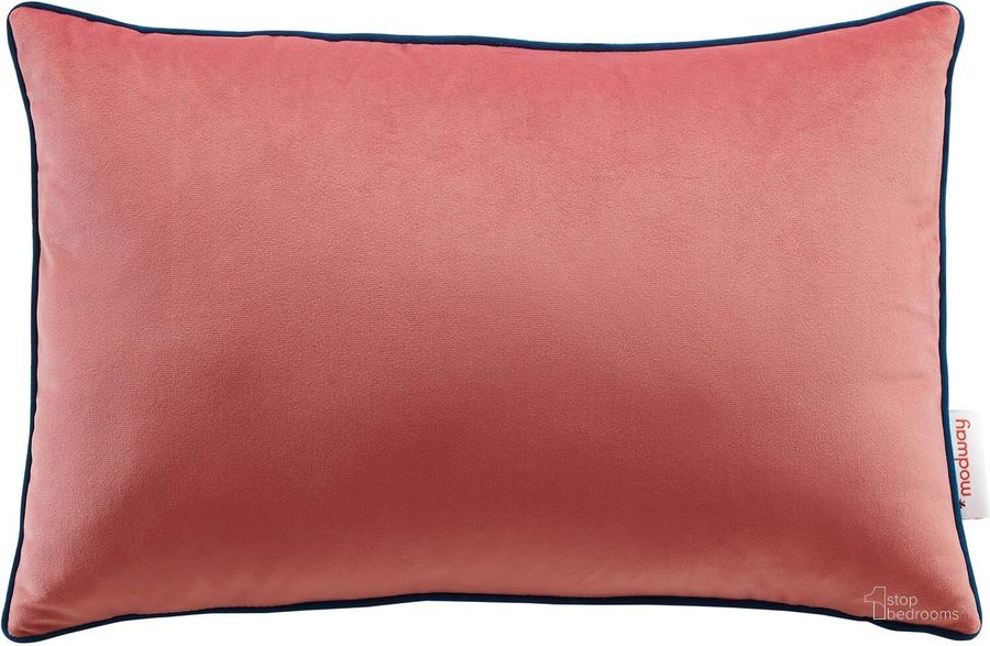 The appearance of Accentuate 18 Inch Lumbar Performance Velvet Throw Pillow In Navy EEI-4704-BLO-NAV designed by Modway in the modern / contemporary interior design. This dark pink piece of furniture  was selected by 1StopBedrooms from Accentuate Collection to add a touch of cosiness and style into your home. Sku: EEI-4704-BLO-NAV. Product Type: Pillows and Throw. Material: Velvet. Image1