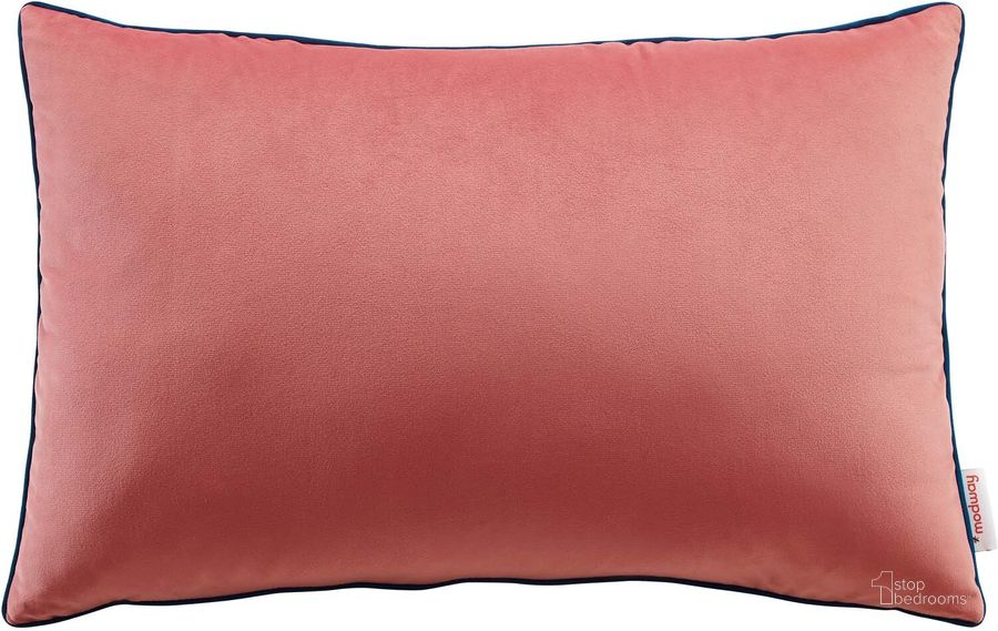 The appearance of Accentuate 24 Inch Lumbar Performance Velvet Throw Pillow In Navy EEI-4706-BLO-NAV designed by Modway in the modern / contemporary interior design. This dark pink piece of furniture  was selected by 1StopBedrooms from Accentuate Collection to add a touch of cosiness and style into your home. Sku: EEI-4706-BLO-NAV. Product Type: Pillows and Throw. Material: Velvet. Image1