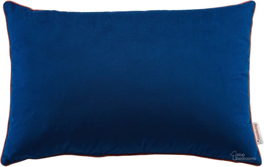 The appearance of Accentuate 24 Inch Lumbar Performance Velvet Throw Pillow In Navy designed by Modway in the modern / contemporary interior design. This navy piece of furniture  was selected by 1StopBedrooms from Accentuate Collection to add a touch of cosiness and style into your home. Sku: EEI-4706-NAV-BLO. Product Type: Pillows and Throw. Material: Velvet. Image1