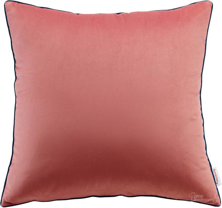 The appearance of Accentuate 24 Inch Performance Velvet Throw Pillow In Navy EEI-4702-BLO-NAV designed by Modway in the modern / contemporary interior design. This dark pink piece of furniture  was selected by 1StopBedrooms from Accentuate Collection to add a touch of cosiness and style into your home. Sku: EEI-4702-BLO-NAV. Product Type: Pillows and Throw. Material: Velvet. Image1