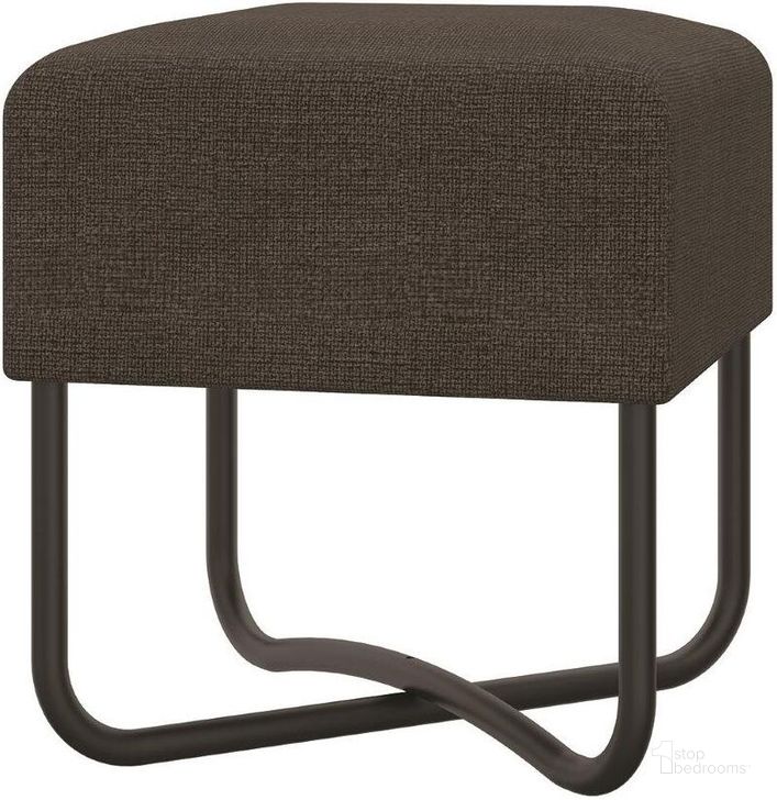 The appearance of Ace Bench In Dark Brown Fabric With Black Painted Base designed by Casabianca Home in the modern / contemporary interior design. This black and brown piece of furniture  was selected by 1StopBedrooms from Ace Collection to add a touch of cosiness and style into your home. Sku: KD-B113SB. Material: Wood. Product Type: Bench. Image1
