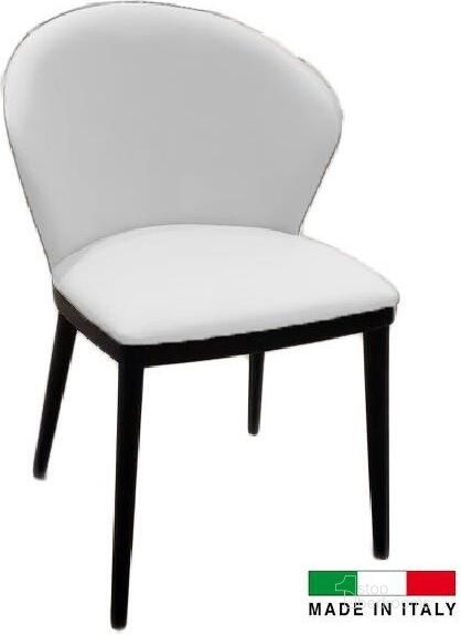 The appearance of Achele Dining Chair In White Set Of 2 designed by Bellini Modern Living in the modern / contemporary interior design. This white piece of furniture  was selected by 1StopBedrooms from Achele Collection to add a touch of cosiness and style into your home. Sku: Achele WHT. Material: Leather. Product Type: Dining Chair.
