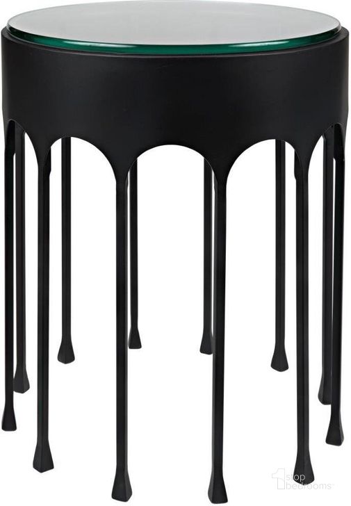 The appearance of Achille Side Table In Black Steel designed by Noir in the transitional interior design. This matte black piece of furniture  was selected by 1StopBedrooms from Achille Collection to add a touch of cosiness and style into your home. Sku: GTAB910MTB. Material: Steel. Product Type: Side Table. Image1