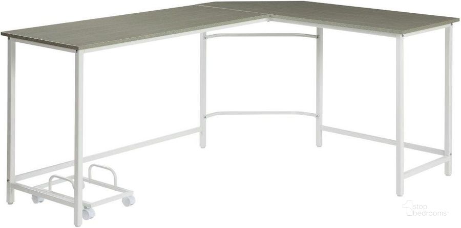 The appearance of Acme Bambina Computer Desk In Gray And White Finish designed by ACME in the modern / contemporary interior design. This gray and white piece of furniture  was selected by 1StopBedrooms from Dazenus Collection to add a touch of cosiness and style into your home. Sku: OF00043. Material: Wood. Product Type: Computer Desk. Image1