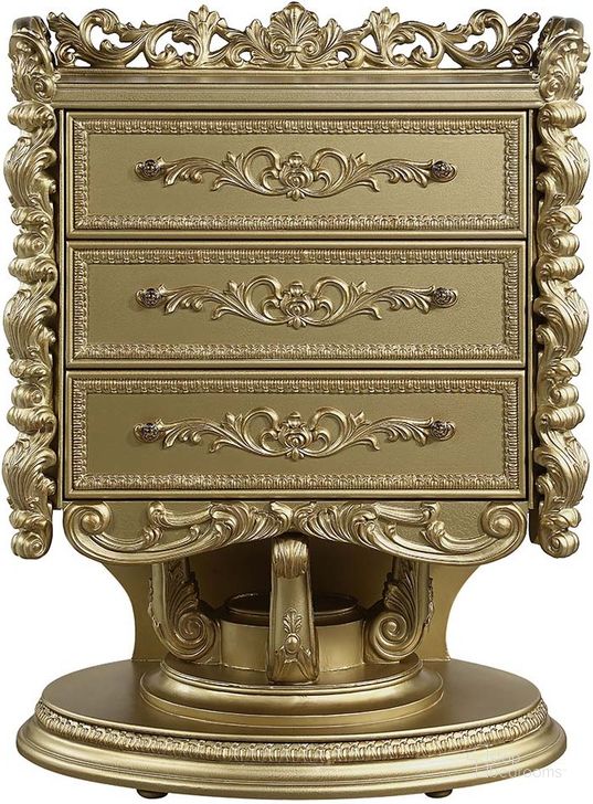 The appearance of Acme Bernadette Chest designed by ACME in the transitional interior design. This gold piece of furniture  was selected by 1StopBedrooms from Bernadette Collection to add a touch of cosiness and style into your home. Sku: BD01479. Product Type: Chest. Image1