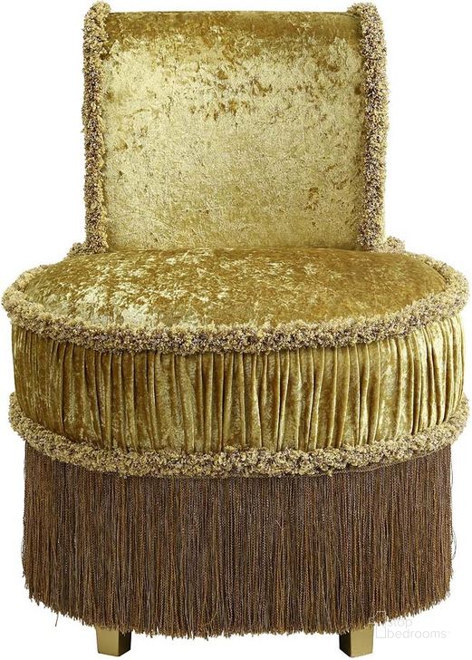 The appearance of Acme Bernadette Stool designed by ACME in the transitional interior design. This gold piece of furniture  was selected by 1StopBedrooms from Bernadette Collection to add a touch of cosiness and style into your home. Sku: BD01478. Product Type: Stool. Image1
