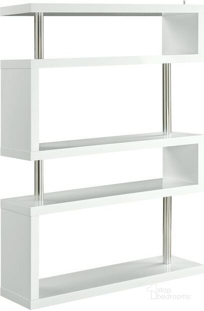 The appearance of Acme Buck Ii Bookcase In White Finish designed by ACME in the modern / contemporary interior design. This white piece of furniture  was selected by 1StopBedrooms from Buck Collection to add a touch of cosiness and style into your home. Sku: OF00273. Material: Wood. Product Type: Bookcase. Image1