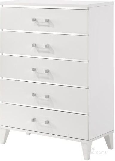 The appearance of Acme Chelsie Chest In White Finish designed by ACME in the modern / contemporary interior design. This white piece of furniture  was selected by 1StopBedrooms from Chelsie Collection to add a touch of cosiness and style into your home. Sku: 27396. Material: Wood. Product Type: Chest. Image1