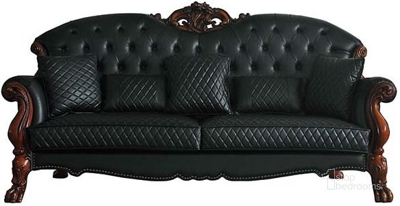 The appearance of Acme Dresden Sofa With 5 Pillows 58230 designed by ACME in the transitional interior design. This black piece of furniture  was selected by 1StopBedrooms from Dresden Collection to add a touch of cosiness and style into your home. Sku: 58230. Product Type: Sofa. Material: Upholstery. Image1