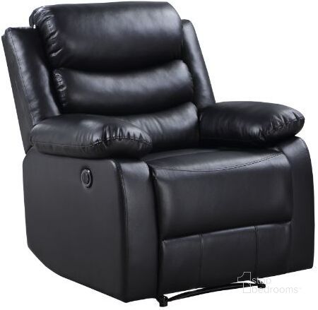 The appearance of Acme Eilbra Power Recliner In Black Pu designed by ACME in the modern / contemporary interior design. This black piece of furniture  was selected by 1StopBedrooms from Eilbra Collection to add a touch of cosiness and style into your home. Sku: 56910. Material: Wood. Product Type: Recliner. Image1