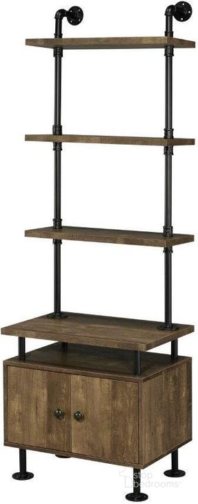The appearance of Acme Ensata Ii Side Pier In Rustic Oak and Black Finish designed by ACME in the industrial interior design. This rustic oak and black piece of furniture  was selected by 1StopBedrooms from Ensata Collection to add a touch of cosiness and style into your home. Sku: LV00141. Material: Wood. Product Type: Entertainment Pier. Image1