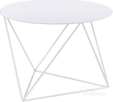 The appearance of Acme Epidia Accent Table In White Finish designed by ACME in the modern / contemporary interior design. This white piece of furniture  was selected by 1StopBedrooms from Epidia Collection to add a touch of cosiness and style into your home. Sku: 97842. Material: Metal. Product Type: Accent Table. Image1