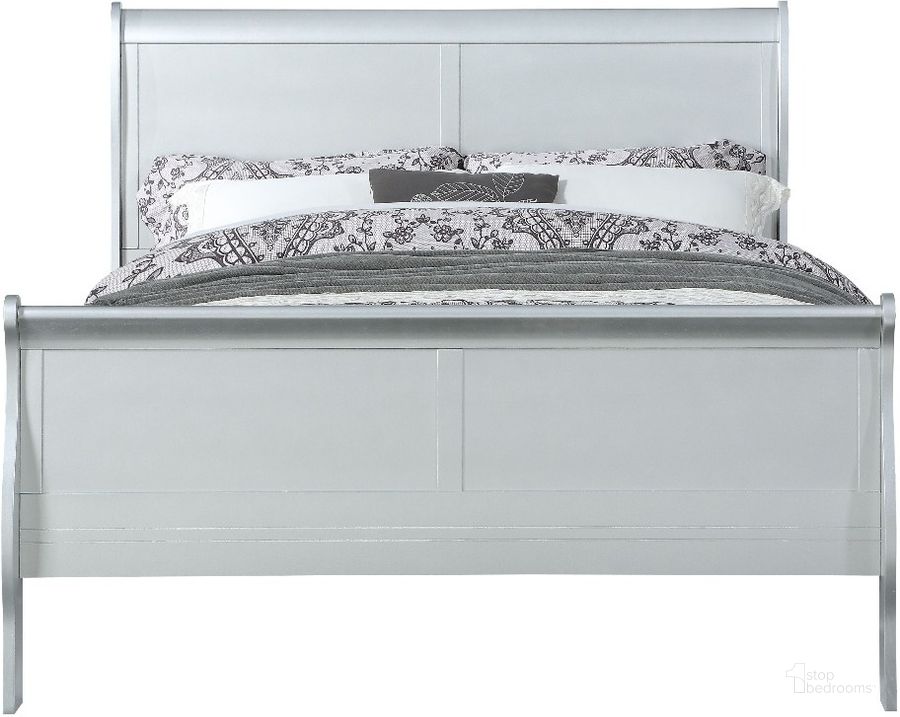 The appearance of Acme Furniture 26745F Louis Philippe Series Full Size Sleigh Bed designed by ACME in the transitional interior design. This dark gray piece of furniture  was selected by 1StopBedrooms from Louis Philippe Collection to add a touch of cosiness and style into your home. Sku: 26745F-HF;26746F-R. Bed Type: Sleigh Bed. Material: Wood. Product Type: Sleigh Bed. Bed Size: Full. Image1
