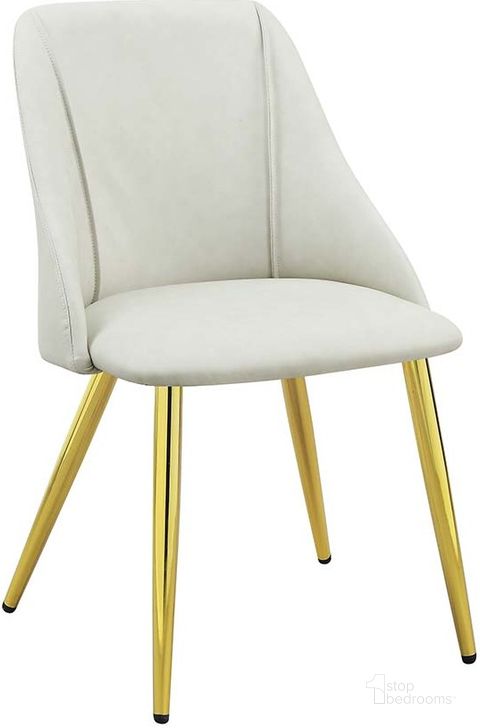 The appearance of Acme Gaines Side Chair set Of 2 In White Pu designed by ACME in the modern / contemporary interior design. This white piece of furniture  was selected by 1StopBedrooms from Gaines Collection to add a touch of cosiness and style into your home. Sku: DN01259. Material: Wood. Product Type: Side Chair. Image1