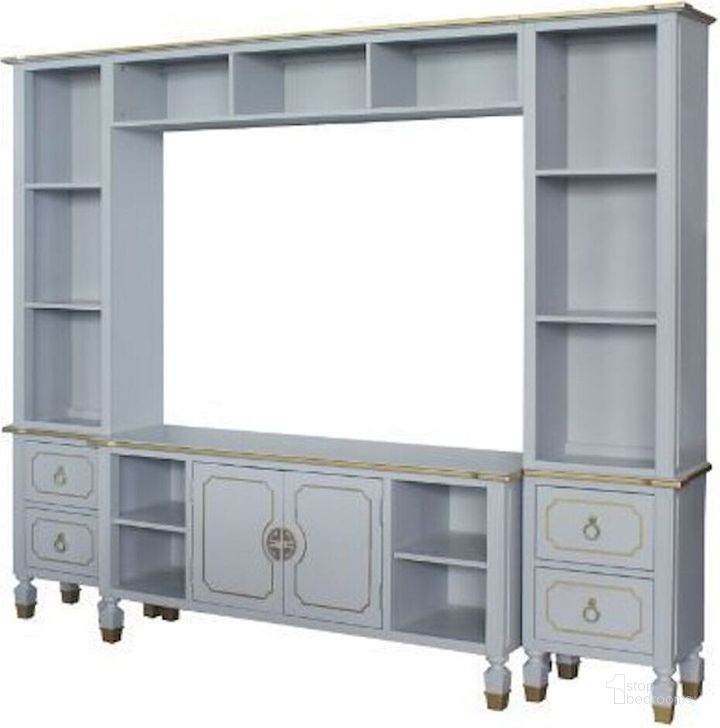 The appearance of Acme House Marchese Entertainment Center In Pearl Gray Finish designed by ACME in the transitional interior design. This pearl piece of furniture  was selected by 1StopBedrooms from Marchese Collection to add a touch of cosiness and style into your home. Sku: 91990LP;91991RP;91992BRD. Material: Wood. Product Type: Entertainment Center.