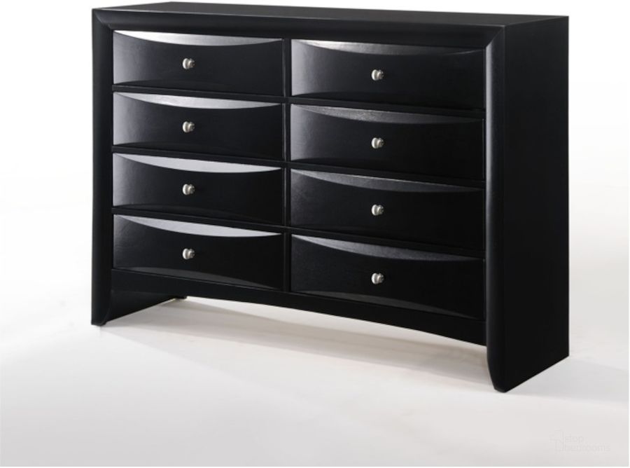 The appearance of Acme Ireland 8-Drawer Dresser in Black designed by ACME in the transitional interior design. This black piece of furniture  was selected by 1StopBedrooms from Ireland Collection to add a touch of cosiness and style into your home. Sku: 04165. Material: Wood. Product Type: Dresser. Image1