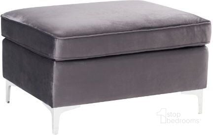 The appearance of Acme Jaszira Ottoman In Gray Velvet designed by ACME in the modern / contemporary interior design. This gray velvet piece of furniture  was selected by 1StopBedrooms from Jaszira Collection to add a touch of cosiness and style into your home. Sku: 57375. Material: Wood. Product Type: Ottoman. Image1