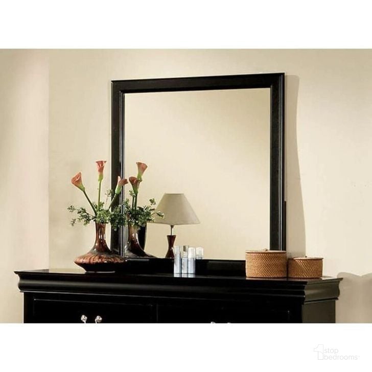 The appearance of Acme Louis Phillipe III Mirror in Black designed by ACME in the transitional interior design. This black piece of furniture  was selected by 1StopBedrooms from Louis Phillipe III Collection to add a touch of cosiness and style into your home. Sku: 19504. Material: Wood. Product Type: Dresser Mirror. Image1