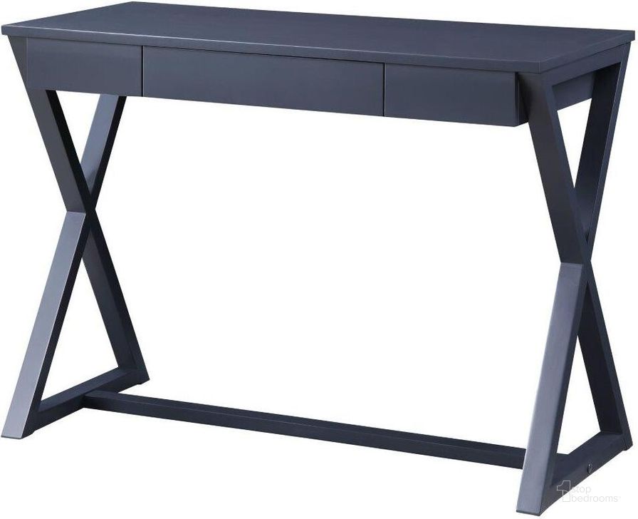 The appearance of Acme Nalo Writing Desk In Charcoal Finish designed by ACME in the modern / contemporary interior design. This charcoal piece of furniture  was selected by 1StopBedrooms from Nalo Collection to add a touch of cosiness and style into your home. Sku: OF00174. Material: Wood. Product Type: Writing Desk. Image1