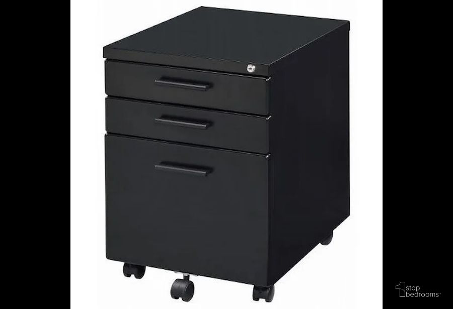 The appearance of Acme Peden File Cabinet In Black designed by ACME in the modern / contemporary interior design. This black piece of furniture  was selected by 1StopBedrooms from Peden Collection to add a touch of cosiness and style into your home. Sku: 92880. Material: Metal. Product Type: File Cabinet. Image1