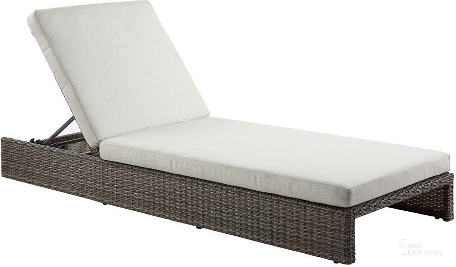 The appearance of Acme Salena Patio Sun Lounge In Beige Fabric and Gray Finish OT01093 designed by ACME in the transitional interior design. This beige piece of furniture  was selected by 1StopBedrooms from Salena Collection to add a touch of cosiness and style into your home. Sku: OT01093. Material: Metal. Product Type: Outdoor Lounge Chair. Image1
