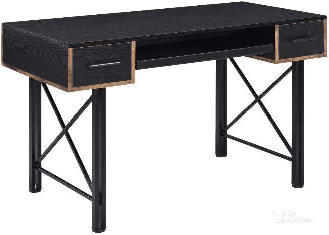 The appearance of Acme Settea Computer Desk In Black Finish designed by ACME in the industrial interior design. This black piece of furniture  was selected by 1StopBedrooms from Settea Collection to add a touch of cosiness and style into your home. Sku: 92799. Material: Wood. Product Type: Computer Desk. Image1
