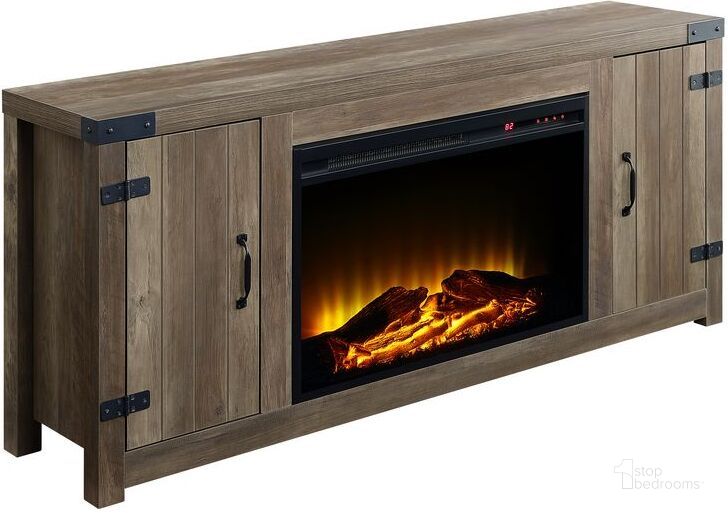 The appearance of Acme Tobias Fireplace In Rustic Oak Finish AC00275 designed by ACME in the industrial interior design. This rustic oak piece of furniture  was selected by 1StopBedrooms from Tobias Collection to add a touch of cosiness and style into your home. Sku: 91617FIR;AC00275-1. Material: Wood. Product Type: Fireplace. Image1