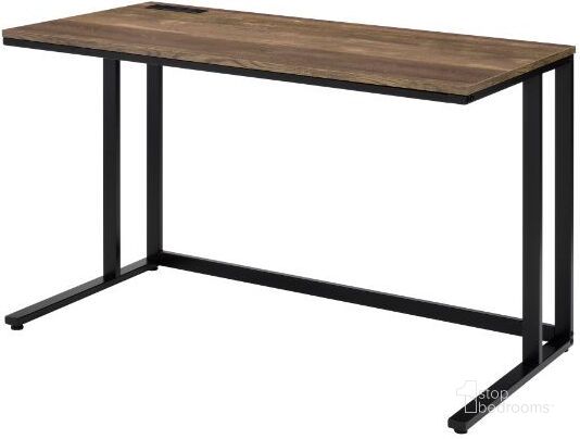 The appearance of Acme Tyrese Built-In Usb Port Writing Desk In Walnut And Black Finish designed by ACME in the modern / contemporary interior design. This walnut and black piece of furniture  was selected by 1StopBedrooms from Tyrese Collection to add a touch of cosiness and style into your home. Sku: 93096. Material: Wood. Product Type: Writing Desk. Image1