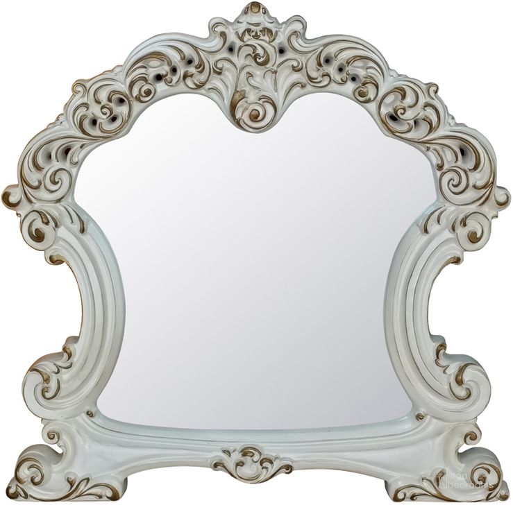 The appearance of Acme Vendom Mirror In Antique Pearl Finish designed by ACME in the transitional interior design. This antique pearl piece of furniture  was selected by 1StopBedrooms from Vendome Collection to add a touch of cosiness and style into your home. Sku: BD01341. Product Type: Mirror. Image1