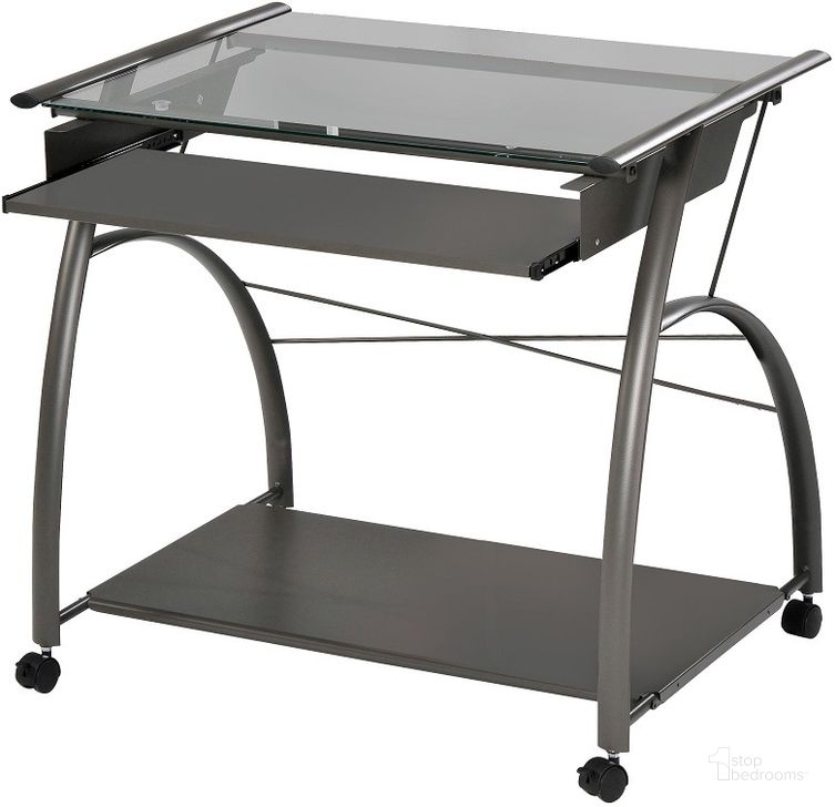 The appearance of Acme Vincent Metal Computer Desk0 designed by ACME in the modern / contemporary interior design. This silver piece of furniture  was selected by 1StopBedrooms from Acme Collection to add a touch of cosiness and style into your home. Sku: 00118. Material: Glass. Product Type: Computer Desk. Image1