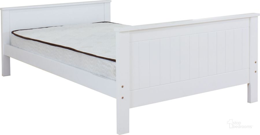 The appearance of Acme Willoughby Twin Bed 10978W designed by ACME in the country / farmhouse interior design. This white piece of furniture  was selected by 1StopBedrooms from Willoughby Collection to add a touch of cosiness and style into your home. Sku: 10978W-HF;10979W-R. Bed Type: Bunk Bed. Material: Wood. Product Type: Bunk Bed. Bed Size: Twin. Image1