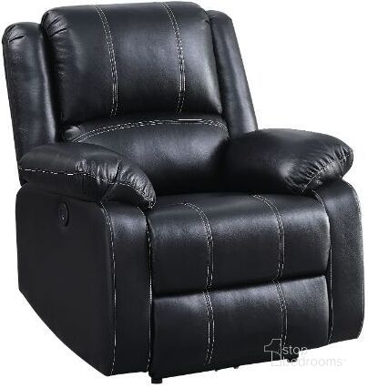 The appearance of Acme Zuriel Power Recliner In Black Pu designed by ACME in the modern / contemporary interior design. This black piece of furniture  was selected by 1StopBedrooms from Zuriel Collection to add a touch of cosiness and style into your home. Sku: 52288. Material: Metal. Product Type: Recliner. Image1