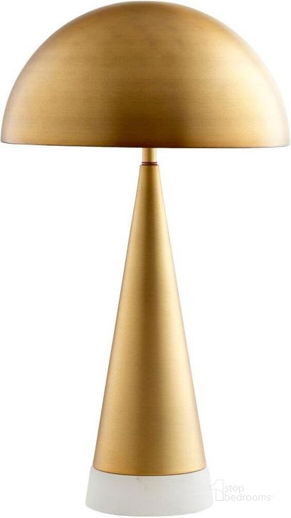 The appearance of Acropolis Aged Brass Table Lamp designed by Cyan Design in the modern / contemporary interior design. This gold piece of furniture  was selected by 1StopBedrooms from  to add a touch of cosiness and style into your home. Sku: 10541. Product Type: Table Lamp. Material: Iron.