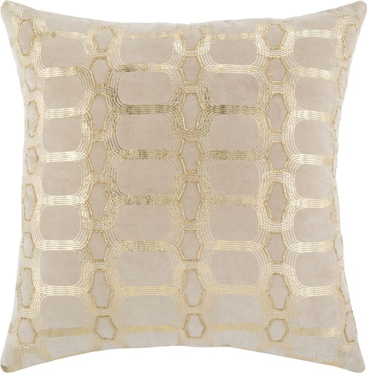 The appearance of Adalie Pillow PLS877A-2020 designed by Safavieh in the modern / contemporary interior design. This gold and beige piece of furniture  was selected by 1StopBedrooms from Adalie Collection to add a touch of cosiness and style into your home. Sku: PLS877A-2020. Material: Cotton. Product Type: Pillows and Throw. Image1