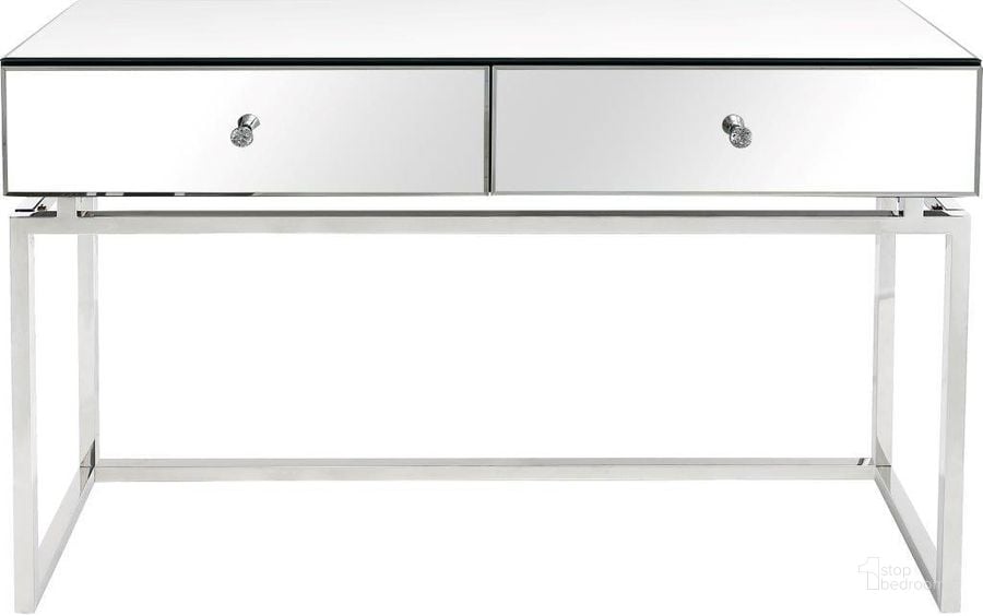 The appearance of Addison Console Table In Silver designed by Camden Isle Furniture in the modern / contemporary interior design. This silver piece of furniture  was selected by 1StopBedrooms from Addison Collection to add a touch of cosiness and style into your home. Sku: 86539. Product Type: Console Table. Image1
