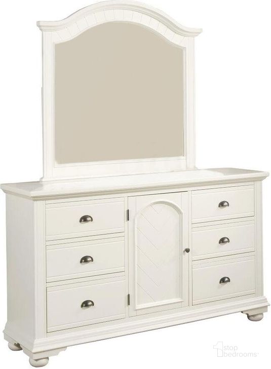 The appearance of Addison White Dresser With Mirror designed by Picket House in the transitional interior design. This white piece of furniture  was selected by 1StopBedrooms from Addison Collection to add a touch of cosiness and style into your home. Sku: BP700DRW;BP700MRW. Product Type: Dresser and Mirror. Material: MDF. Image1