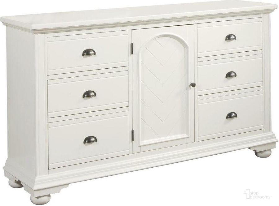 The appearance of Addison White Dresser designed by Picket House in the transitional interior design. This white piece of furniture  was selected by 1StopBedrooms from Addison Collection to add a touch of cosiness and style into your home. Sku: BP700DRW. Product Type: Dresser. Material: MDF. Image1