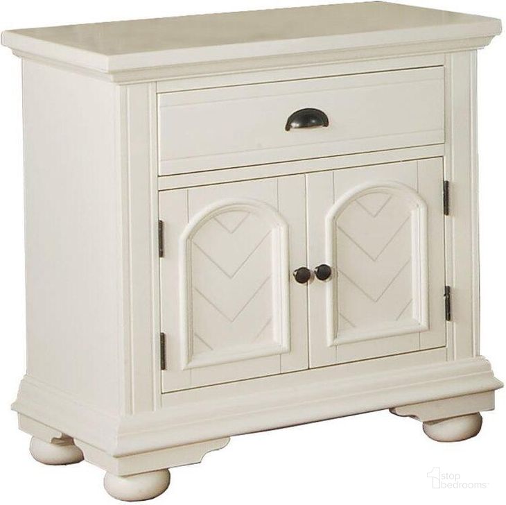 The appearance of Addison White Nightstand designed by Picket House in the transitional interior design. This white piece of furniture  was selected by 1StopBedrooms from Addison Collection to add a touch of cosiness and style into your home. Sku: BP700NSWO. Product Type: Nightstand. Material: MDF. Image1