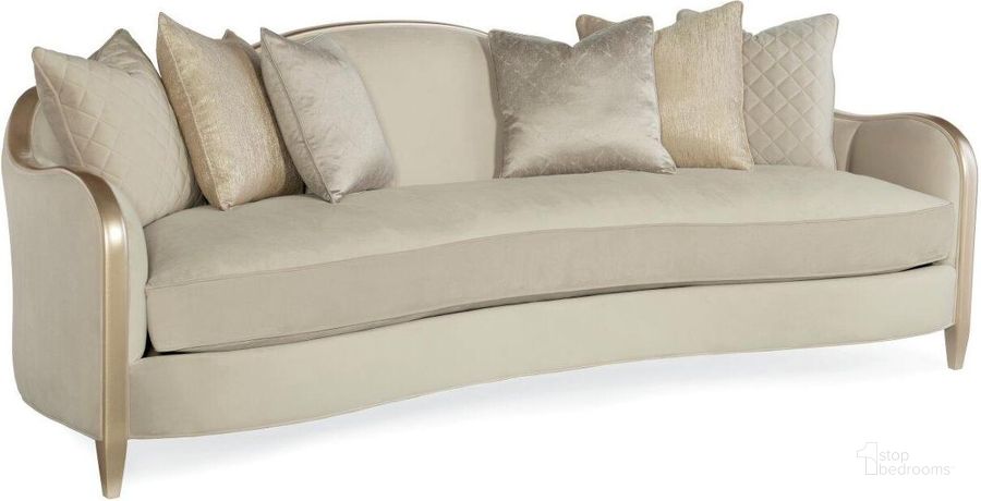 The appearance of Caracole Compositions Adela Sofa 013 designed by Caracole in the modern / contemporary interior design. This beige piece of furniture  was selected by 1StopBedrooms from Adela Collection to add a touch of cosiness and style into your home. Sku: C010-016-013-A. Product Type: Sofa. Material: Birch. Image1
