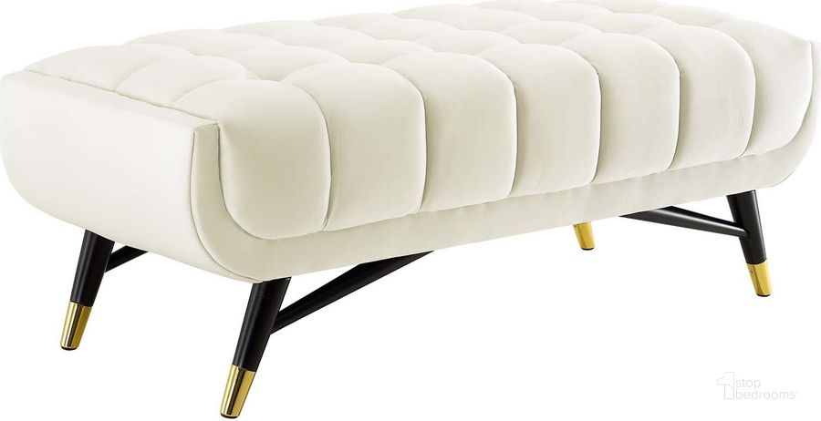 The appearance of Adept 47.5 Inch Performance Velvet Bench EEI-4242-IVO designed by Modway in the modern / contemporary interior design. This ivory piece of furniture  was selected by 1StopBedrooms from Adept Collection to add a touch of cosiness and style into your home. Sku: EEI-4242-IVO. Material: Wood. Product Type: Bench. Image1