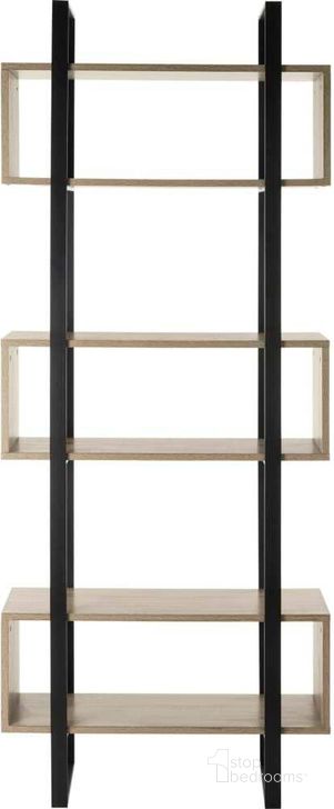 The appearance of Adhara Oak and Black Retro Mid Century Wood Etagere designed by Safavieh in the modern / contemporary interior design. This black and brown piece of furniture  was selected by 1StopBedrooms from Safavieh FOX Collection to add a touch of cosiness and style into your home. Sku: FOX4278A. Product Type: Etagere. Material: Iron. Image1