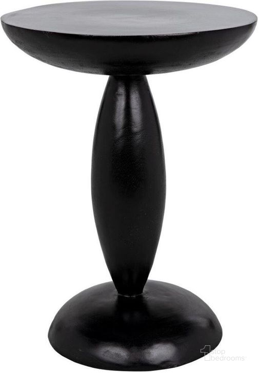 The appearance of Adonis Side Table In Hand Rubbed Black designed by Noir in the transitional interior design. This black piece of furniture  was selected by 1StopBedrooms from Adonis Collection to add a touch of cosiness and style into your home. Sku: GTAB942HB. Product Type: Side Table. Material: Wood Veneer. Image1