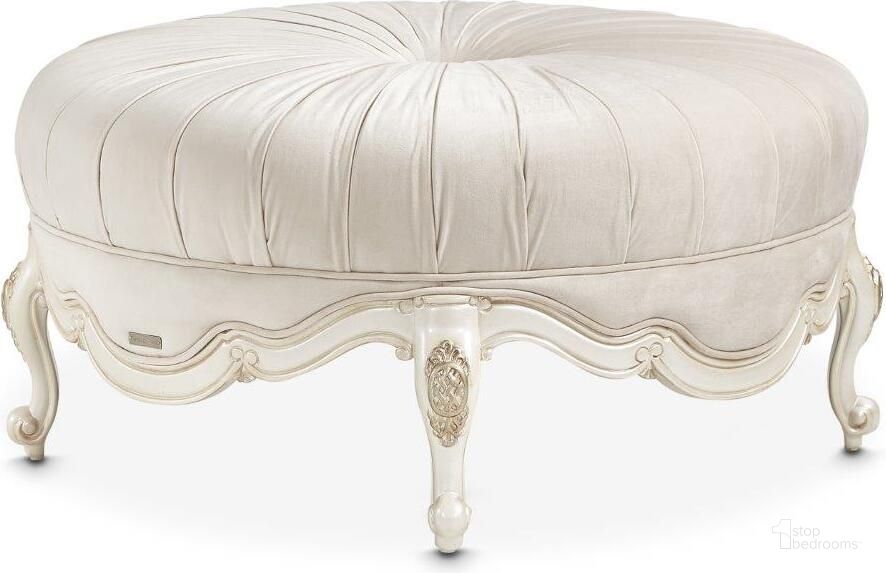 The appearance of Adonville Ivory Ottoman 0qb24490242 designed by Versailles Home in the traditional interior design. This ivory piece of furniture  was selected by 1StopBedrooms from Adonville Collection to add a touch of cosiness and style into your home. Sku: 54879-IVORY-113. Material: Polyester. Product Type: Ottoman. Image1