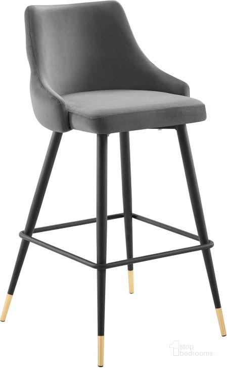 The appearance of Adorn Performance Velvet Bar Stool designed by Modway in the modern / contemporary interior design. This gray piece of furniture  was selected by 1StopBedrooms from Adorn Collection to add a touch of cosiness and style into your home. Sku: EEI-3909-GRY. Product Type: Barstool. Material: Plywood. Image1
