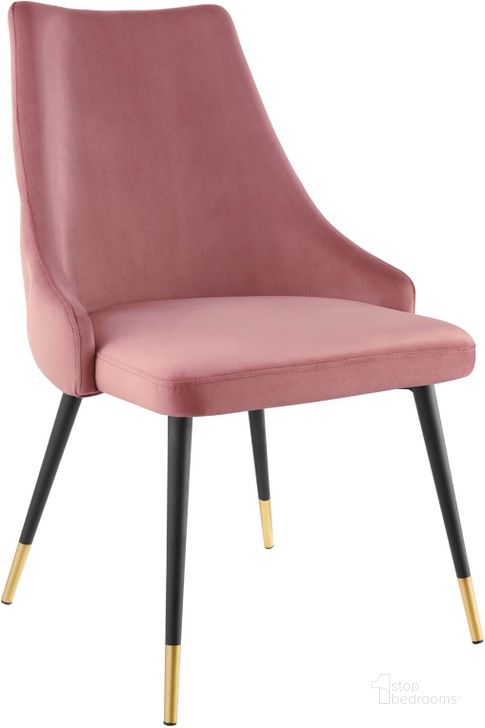 The appearance of Adorn Tufted Performance Velvet Dining Side Chair EEI-3907-DUS designed by Modway in the modern / contemporary interior design. This dusty rose piece of furniture  was selected by 1StopBedrooms from Adorn Collection to add a touch of cosiness and style into your home. Sku: EEI-3907-DUS. Product Type: Side Chair. Material: Plywood. Image1